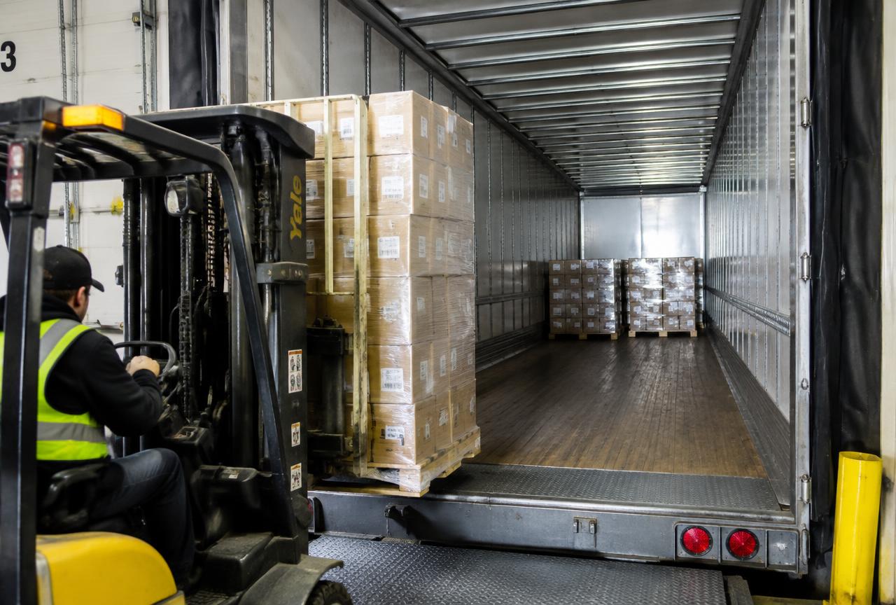 Loading 138 m³ of dry cargo